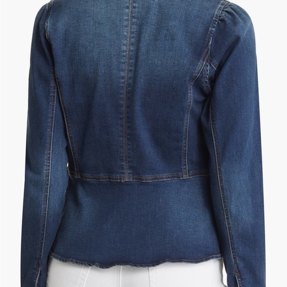 Wit & Wisdom Blue Jean Jacket Fitted Tailored Style - Picture 15 of 15